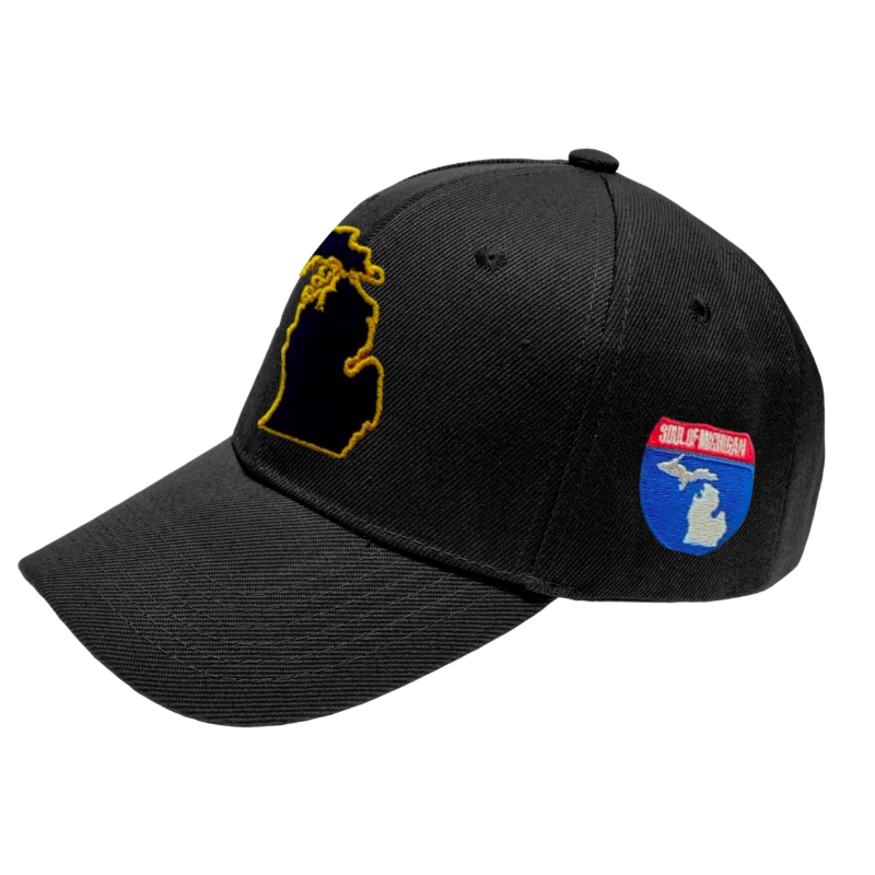 Michigan State Baseball Cap (Yellow Outline)