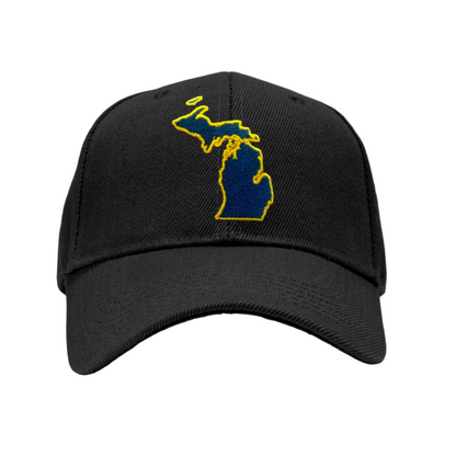 Michigan State Baseball Cap (Yellow Outline)
